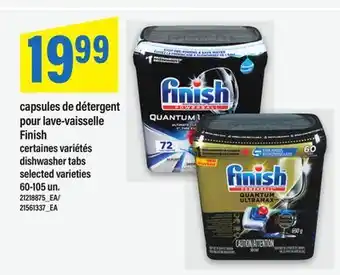 Maxi CAPSULES DE DÉTERGENT POUR LAVE-VAISSELLE FINISH | DISHWASHER TABS, 60-105 UN offer