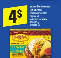 Maxi ENSEMBLE DE REPAS OLD EL PASO | DINNER KIT, 250-510 G offer