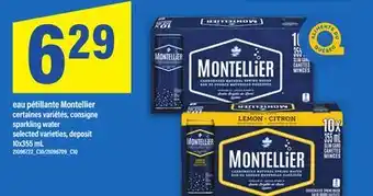 Maxi EAU PÉTILLANTE MONTELLIER | SPARKLING WATER, 10x355 mL offer