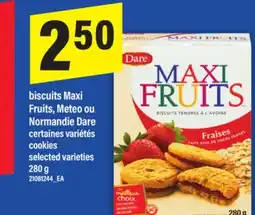 Maxi BISCUITS MAXI FRUITS, METEO OU NORMANDIE DARE | COOKIES, 280 G offer