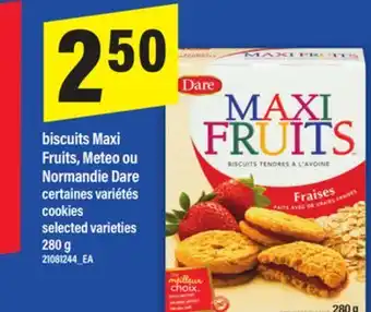 Maxi BISCUITS MAXI FRUITS, METEO OU NORMANDIE DARE | COOKIES, 280 G offer