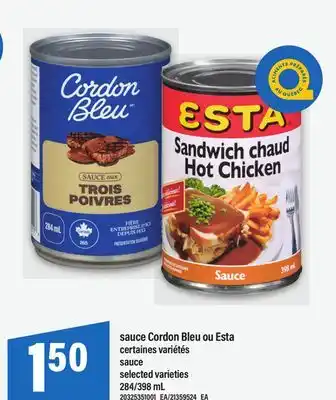 Maxi SAUCE CORDON BLEU OU ESTA | SAUCE, 284/398 ml offer