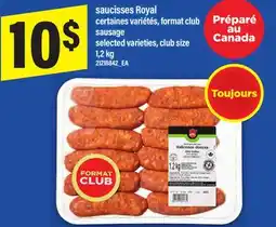 Maxi SAUCISSES ROYAL | SAUSAGE, 1,2 KG offer