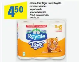 Maxi ESSUIE-TOUT TIGER TOWEL ROYALE | PAPER TOWELS, 2/3=6 rouleaux/rolls offer