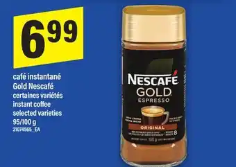 Maxi CAFÉ INSTANTANÉ GOLD NESCAFÉ | INSTANT COFFEE, 95/100 G offer