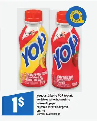 Maxi YOGOURT À BOIRE YOP YOPLAIT | DRINKABLE YOGURT, 200 ML offer