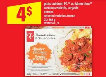 Maxi PLATS CUISINÉS PC OU MENU BLEU | ENTRÉES, 212-365 g offer