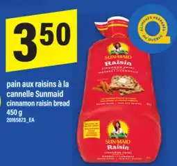 Maxi RAISINS LA CANNELLE SUNMAID | CINNAMON RAISIN BREAD, 450 G offer