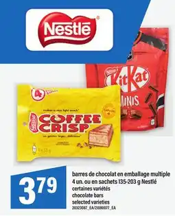 Maxi BARRES DE CHOCOLAT EN EMBALLAGE MULTIPLE 4 UN. OU EN SACHETS 135-203 G NESTLÉ | CHOCOLATE BARS offer