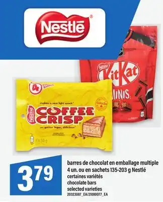 Maxi BARRES DE CHOCOLAT EN EMBALLAGE MULTIPLE 4 UN. OU EN SACHETS 135-203 G NESTLÉ | CHOCOLATE BARS offer