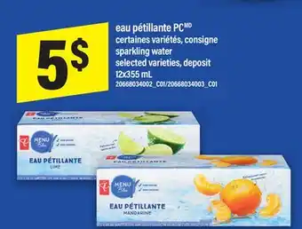 Maxi EAU PÉTILLANTE PC | SPARKLING WATER, 12x355 mL offer