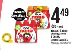 Provigo IÖGO NANÖ YOGOURT À BOIRE, 6 x 93 ML offer