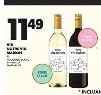 Provigo VIN NOTRE VIN MAISON, 1 L offer