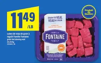 Maxi CUBES DE VEAU DE GRAIN À RAGOÛT FAMILLE FONTAINE | GRAIN-FED STEWING VEAL offer