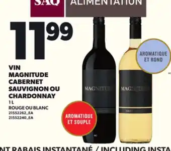 Provigo VIN MAGNITUDE CABERNET SAUVIGNON OU CHARDONNAY, 1 L offer