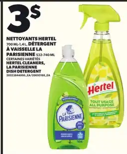 Provigo NETTOYANTS HERTEL, 700 ML-1,4 L, DÉTERGENT À VAISSELLE LA PARISIENNE, 532-740 ML offer