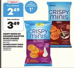 Provigo CRISPY MINIS OU GRANDES GALETTES DE RIZ QUAKER, 90-173 G offer