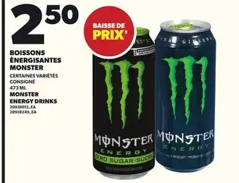 Provigo BOISSONS ÉNERGISANTES MONSTER, 473 ML offer