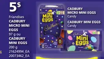 Provigo FRIANDISES CADBURY MICRO MINI EGGS, 97 g ou CADBURY MINI EGGS, 200 g offer