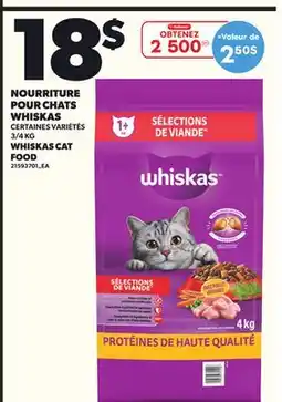 Provigo NOURRITURE POUR CHATS WHISKAS, 3/4 KG offer