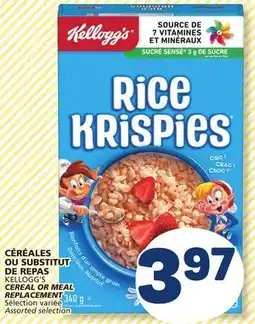 Marché Bonichoix KELLOGG'S CEREAL OR MEAL REPLACEMENT offer