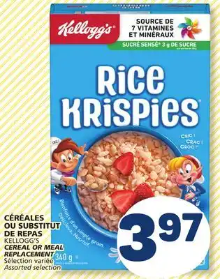 Marché Bonichoix KELLOGG'S CEREAL OR MEAL REPLACEMENT offer