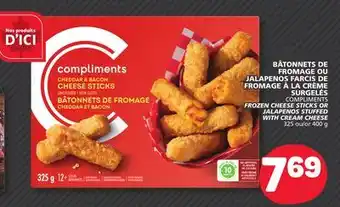 Marché Bonichoix COMPLIMENTS FROZEN CHEESE STICKS OR JALAPENOS STUFFED WITH CREAM CHEESE offer