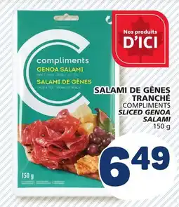 Marché Bonichoix COMPLIMENTS SLICED GENOA SLICED GENOA SALAMI offer