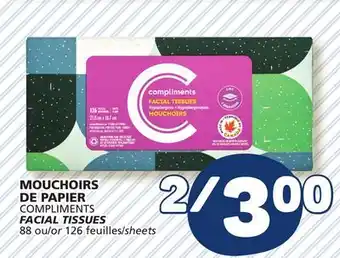 Marché Bonichoix COMPLIMENTS FACIAL TISSUES offer