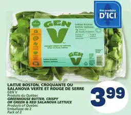 Marché Bonichoix GEN V GREENHOUSE BUTTER, CRISPY OR GREEN & RED SALANOVA LETTUCE offer