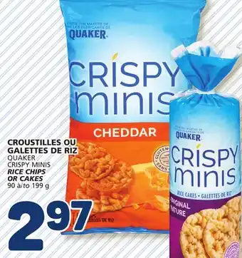 Marché Bonichoix QUAKER CRISPY MINIS RICE CHIPS OR CAKES offer