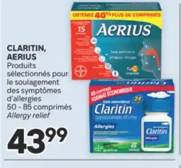 Brunet CLARITIN, AERIUS Produits sélectionnés pour le soulagement des symptômes d'allergies offer