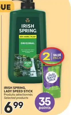 Brunet IRISH SPRING, LADY SPEED STICK Produits sélectionnés offer