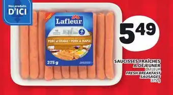 Marché Bonichoix LAFLEUR FRESH BREAKFAST SAUSAGES offer