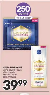 Brunet NIVEA LUMINOUS Soins pour le visage sélectionnés offer