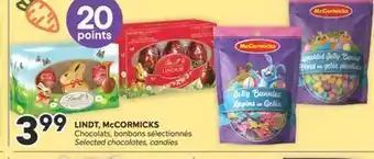 Brunet LINDT, McCORMICKS Chocolats, bonbons sélectionnés offer