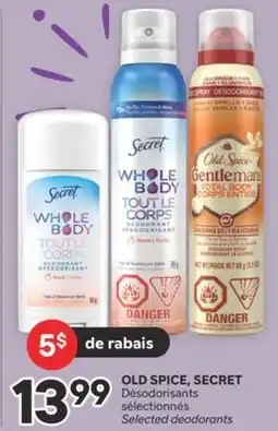 Brunet OLD SPICE, SECRET Désodorisants sélectionnés offer