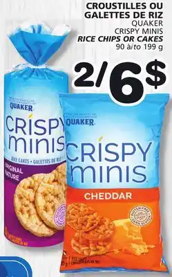 Marches Tradition QUAKER CRISPY MINIS RICE CHIPS OR CAKES offer