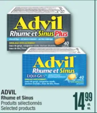 Jean Coutu ADVIL Rhume et Sinus Selected products offer