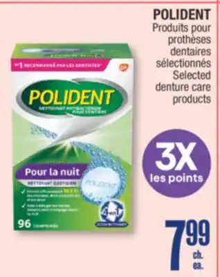 Jean Coutu POLIDENT Selected denture care products offer