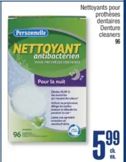 Jean Coutu PERSONNELLE Denture cleaners offer