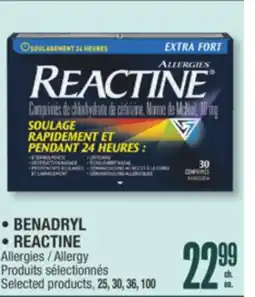 Jean Coutu BENADRYL,REACTINE Allergy Selected products offer