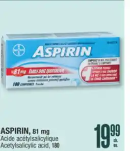 Jean Coutu ASPIRIN 81 mg Acetylsalicylic acid offer