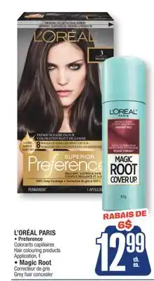 Jean Coutu L'ORÉAL PARIS Preference Hair colouring products Application, Magic Root Grey hair concealer offer