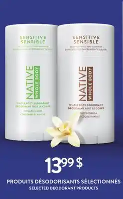 Jean Coutu NATIVE SELECTED DEODORANT PRODUCTS offer