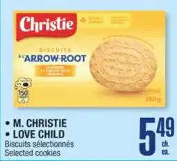 Jean Coutu M. CHRISTIE, LOVE CHILD Selected cookies offer