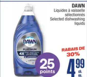 Jean Coutu DAWN Selected dishwashing liquids offer