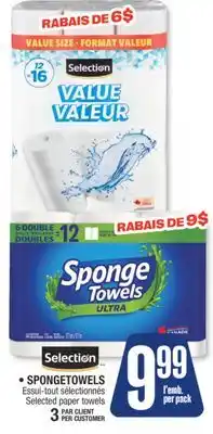 Jean Coutu SELECTION, SPONGETOWELS Selected paper towels offer