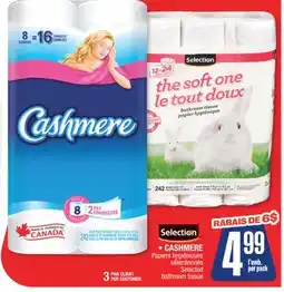 Jean Coutu SELECTION, CASHMERE Selected bathroom tissue offer