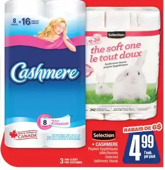 Jean Coutu SELECTION, CASHMERE Selected bathroom tissue offer